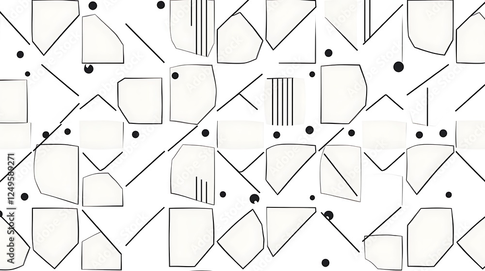 Poster abstract geometric pattern: a seamless and minimalist design features a captivating blend of geometr