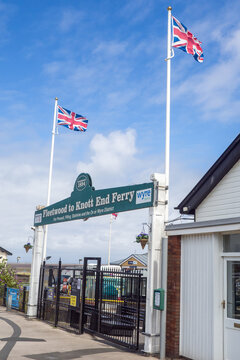 Fleetwood, Lancashire, United Kingdom - 27 July 2024: The fleetwood terminal for the ferry service crossing the wyre estuary  to knott end