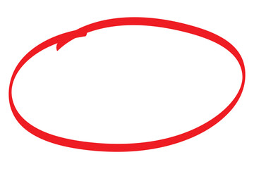 red circle brush stroke marker highlighter