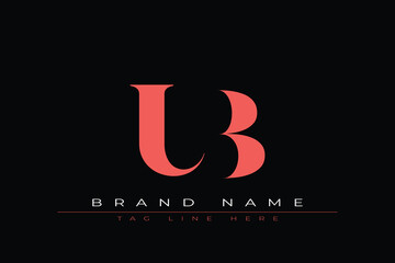 Abstract letter UB minimal logo design template. This minimal logo design is the process of creating a visual symbol that represents a brand, company, or individual.