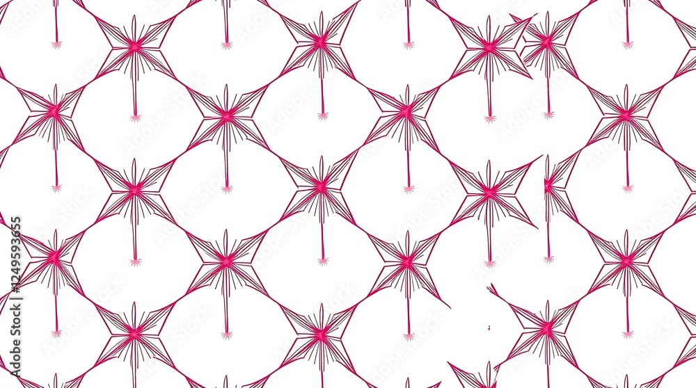 Aufkleber geometric starburst pattern: a captivating seamless pattern featuring repeating geometric starburst 