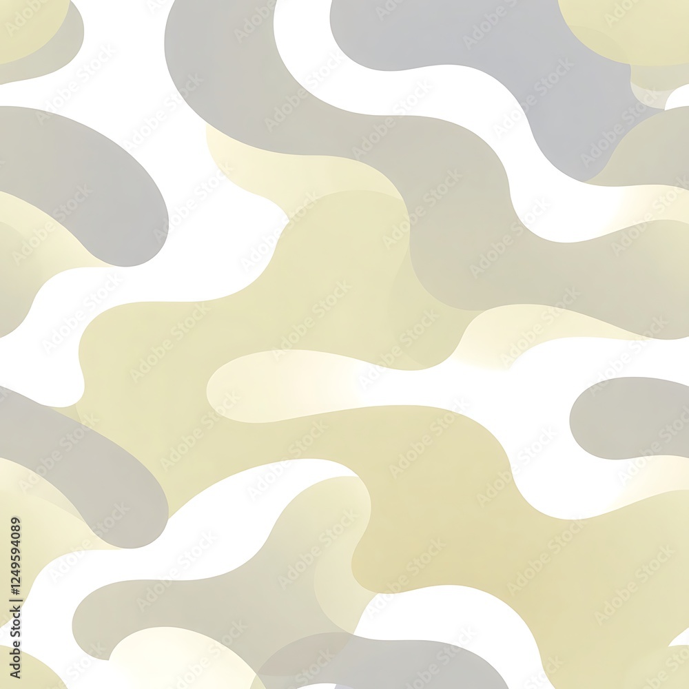 Poster abstract beige and grey camouflage pattern: a seamless pattern of soft beige and grey abstract shape