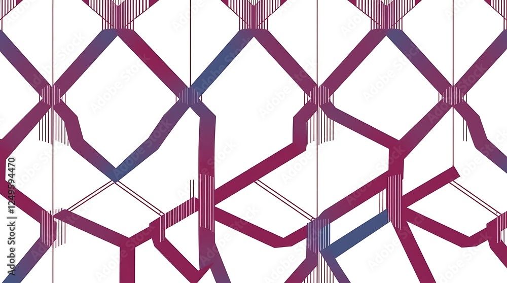 Poster abstract geometric pattern: an abstract geometric pattern in shades of purple, blue, and gray create