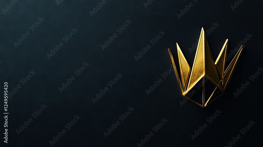 Poster a detailed image of a metallic item resting on a dark background, featuring an intricate gold star p