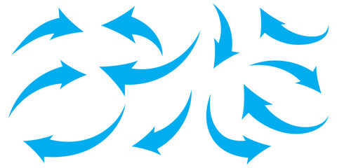 Obraz premium black arrow icon on white background. flat style. arrow icon for your web site design, logo, app, UI. arrow indicated the direction symbol. curved arrow sign.