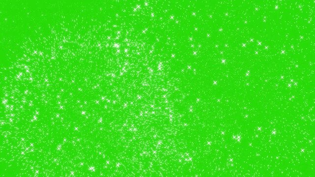 White Fire Work Effects New Work Night Party On Green Screen Bg., White Fire Work Animation On Green Screen Background.