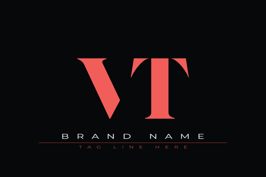 Abstract letter VT minimal logo design template. This minimal logo design is the process of creating a visual symbol that represents a brand, company, or individual.