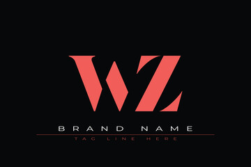 Abstract letter WZ minimal logo design template. This minimal logo design is the process of creating a visual symbol that represents a brand, company, or individual.