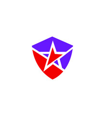 Star Shield Logo Security, Protection, Success, Star, Shield, Emblem, Badge, Icon, Design, Brand