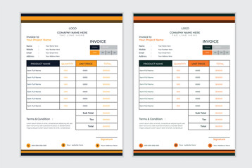 Modern & Creative Invoice template design