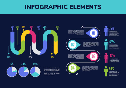 Colorful Minimal Corporate Business Presentation Infographics Template