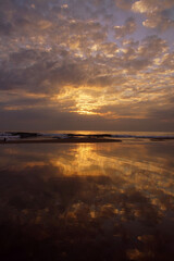 sunset over the sea