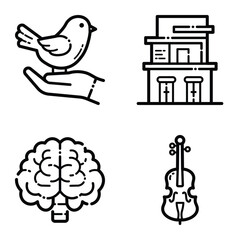 Essential Flat Icon Set Isolated On White Background