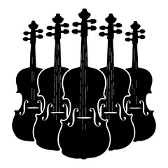 Naklejka premium vector illustration of violin