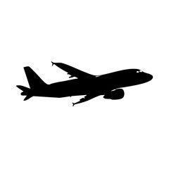 Airplane Silhouette – Commercial Jet in Flight