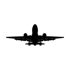 Airplane Silhouette – Commercial Jet in Flight