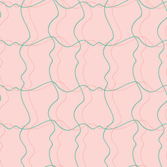 Fototapeta premium Minimal Abstract Lines on Pastel Pink Background 