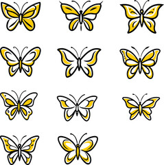 Fototapeta premium set of butterflies