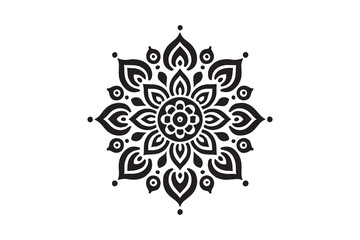 Simple Mandala design with white background