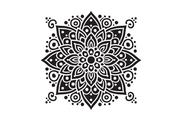 Simple Mandala design with white background