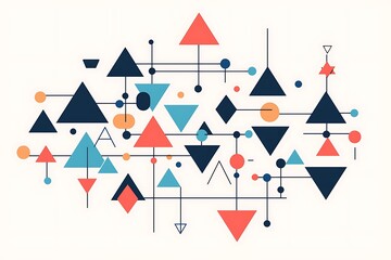 A flow connected geometric triangles illustrating a seamless workflow