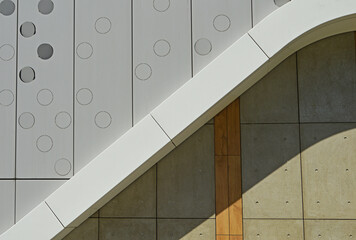 Fragment of the facade of a modern modern building