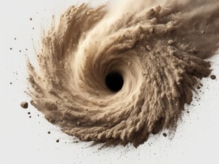 close up of a sand spiral