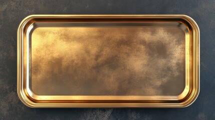 Shiny Golden Metal Plate