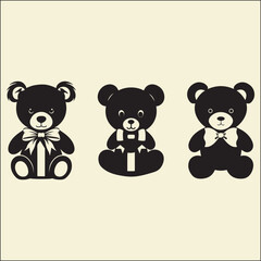 Teddy Gift Silhouette, Love Teddy, Gift Bear