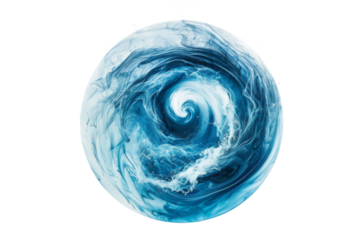 Whirlpool Motion in Pristine Clear Water