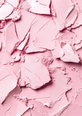 Crushed pink cosmetic palette with velvety texture, soft luxury background mockup