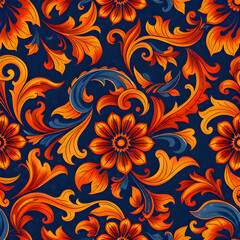 Ornate Anatolian Floral Tapestry Seamless Pattern