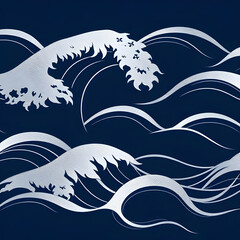Japanese-Inspired Ocean Wave Pattern