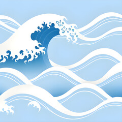 Japanese-Inspired Ocean Wave Pattern