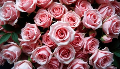 Fototapeta premium Blush Bloom: A Symphony of Soft Pink Roses