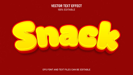 Snack 3d style editable text effect