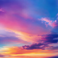 Obraz premium sunset sky with clouds