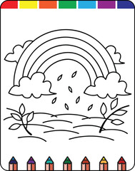Fototapeta premium Earthquake Fun: Natural Disaster Coloring Page for Kids, Tornado Adventure: Kids Coloring Page of Natural Disasters, Hurricane Heroes: A Fun Coloring Page for Kids