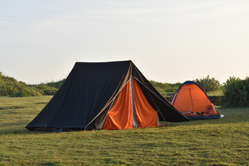 tent in the forest and near beach © eshan