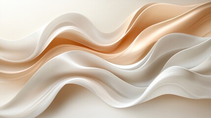 Obraz premium Abstract beige and white wave background
