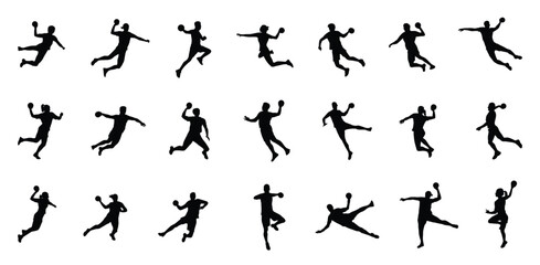 Handball player silhouette