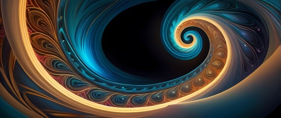 Creative Abstract Wallpaper Illustrating Grace With Swirling Patterns and Flourishes of Color Evoking a Sense of Peace and Serenity