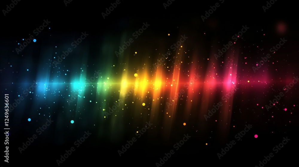 Poster this captivating abstract artwork features vivid rays and sparkles showcasing rich colors against a 