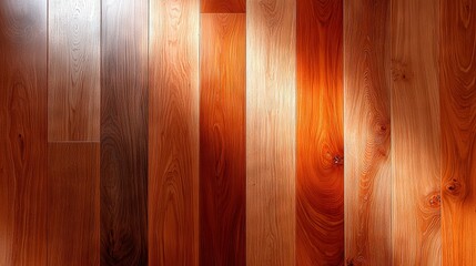   Close-up of a wooden wall with light shining from above it
