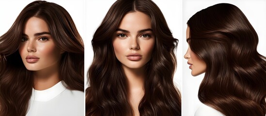 Beautiful woman with voluminous curly hairstyle,suitable for advertising hair care products,beauty salon marketing materials,fashion blog posts,editorial articles in magazines dedicated to health