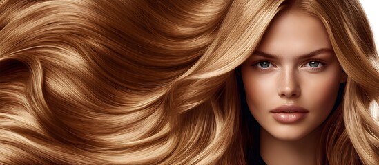 Beautiful woman with voluminous curly hairstyle,suitable for advertising hair care products,beauty salon marketing materials,fashion blog posts,editorial articles in magazines dedicated to health