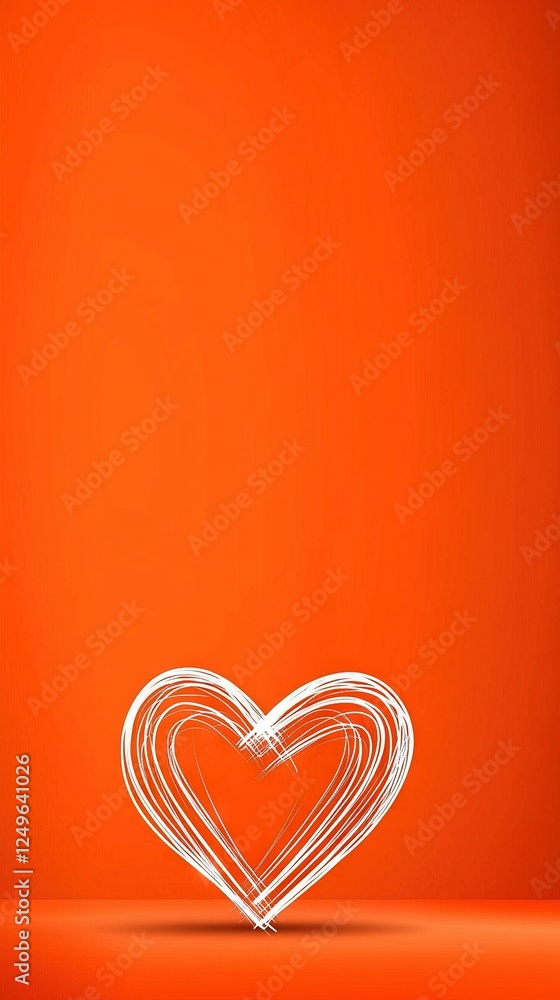 Poster red background with a white heart on the left and red background with a white heart on the right