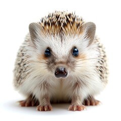 Obraz premium Isolated hedgehog on a white background, perfect for nature and wildlife illustrations