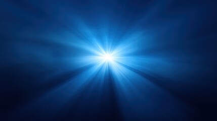 Bright blue light rays burst, dark background, energy, design