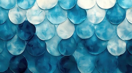 Blue scale pattern, abstract texture, background, design